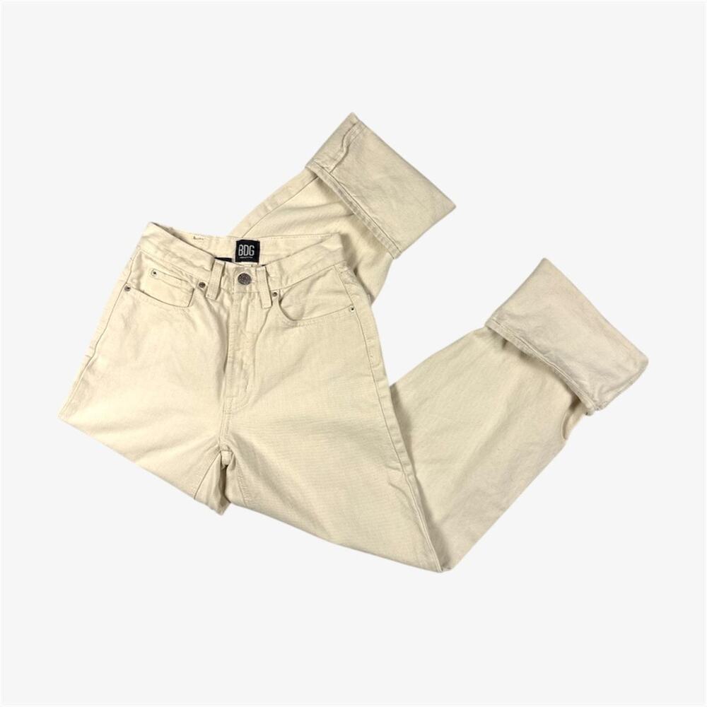 High waisted baggy straight leg white jeans - size 24” from BDG